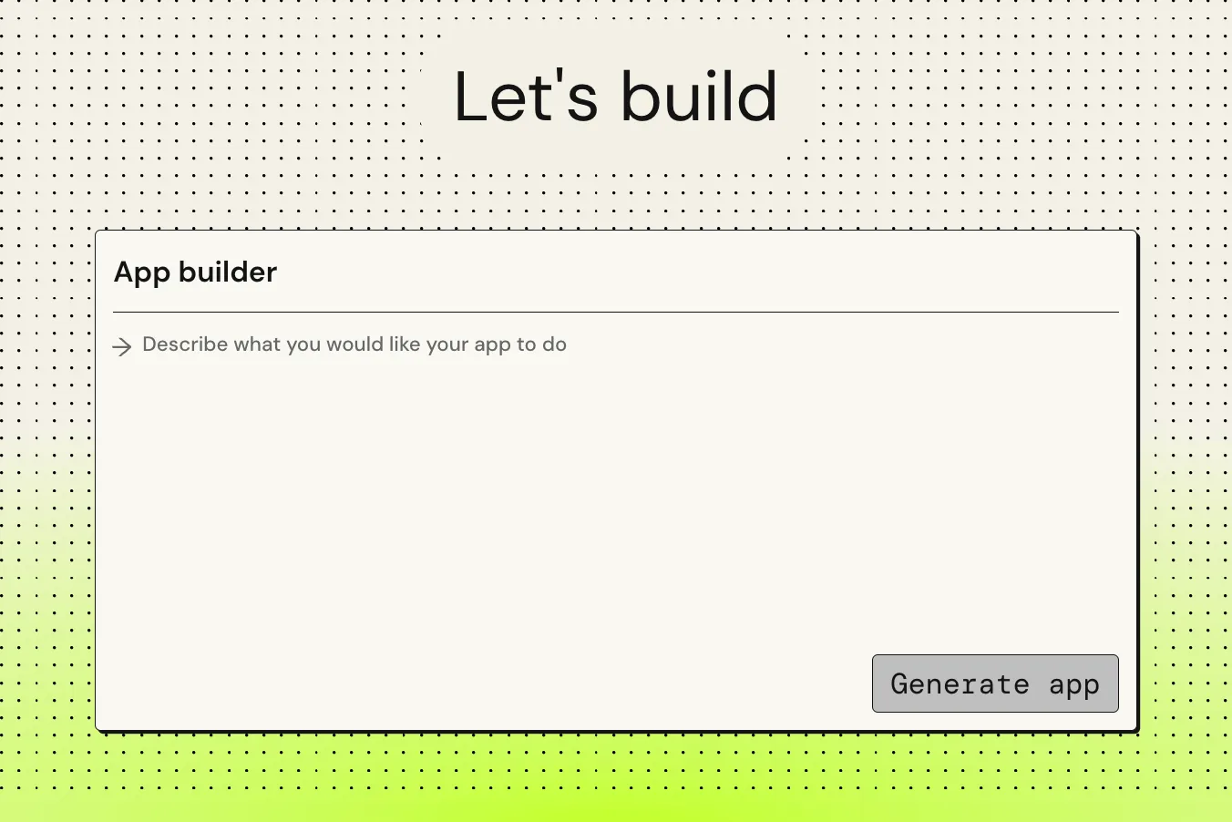 PartyRock app builder interface used for the Interactive Science Explorer